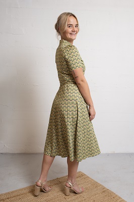 Revers Dress Midi Miyako Green
