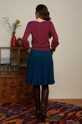 Audrey bell Top Cottonclub Cabernet Red