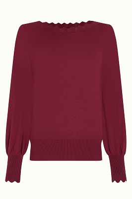 Audrey bell Top Cottonclub Cabernet Red