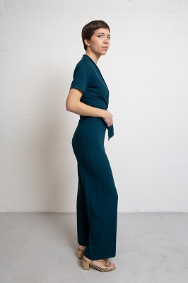 Emmylou Jumpsuit Tricot De Luxe Petrol