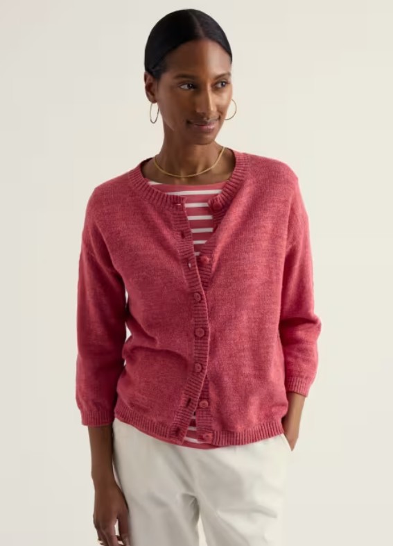 Pentire Steps Cardigan Wild Rose