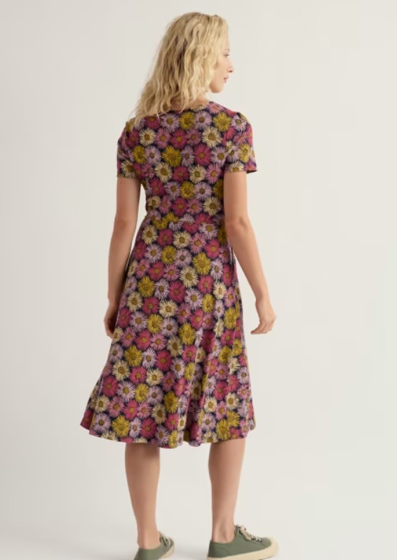 April Dress Regular Painted Asters Maritime