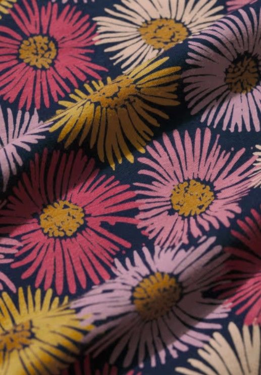 April Dress Regular Painted Asters Maritime