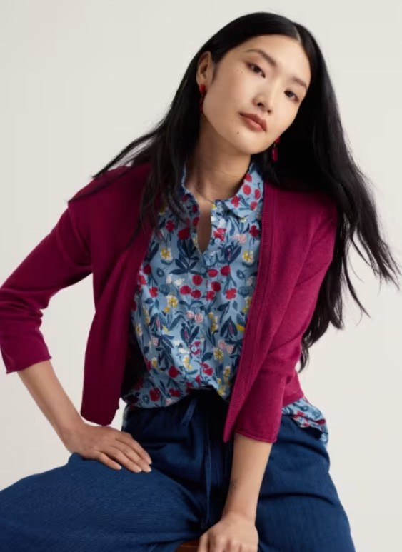 Vanessa Cardigan Regular Dark Freesia