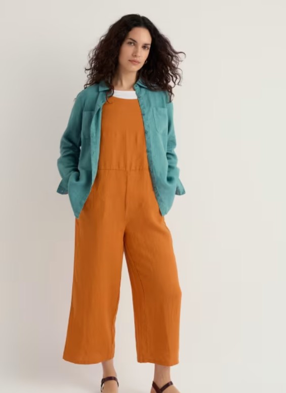 Salt Air Jumpsuit Linnen Amber