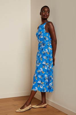 Hazel Midi dress Cubanelle Madeira Blue