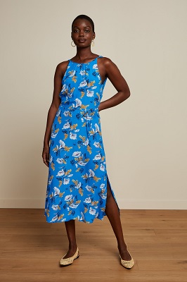 Hazel Midi dress Cubanelle Madeira Blue