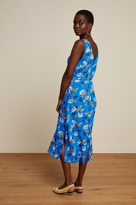 Hazel Midi dress Cubanelle Madeira Blue