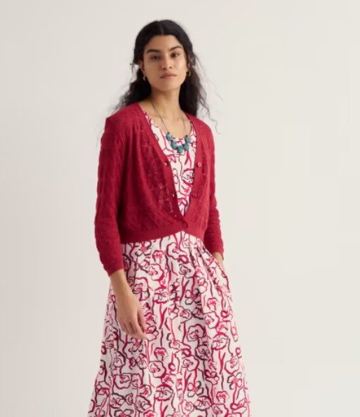 Sweet Day Cardigan Boat Red