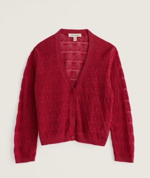 Sweet Day Cardigan Boat Red
