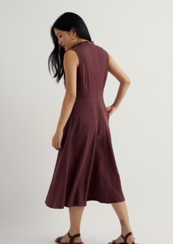 Sleeveless Carved Wood Dress Cacao
