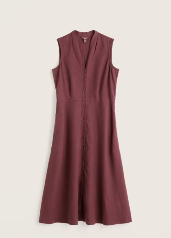 Sleeveless Carved Wood Dress Cacao