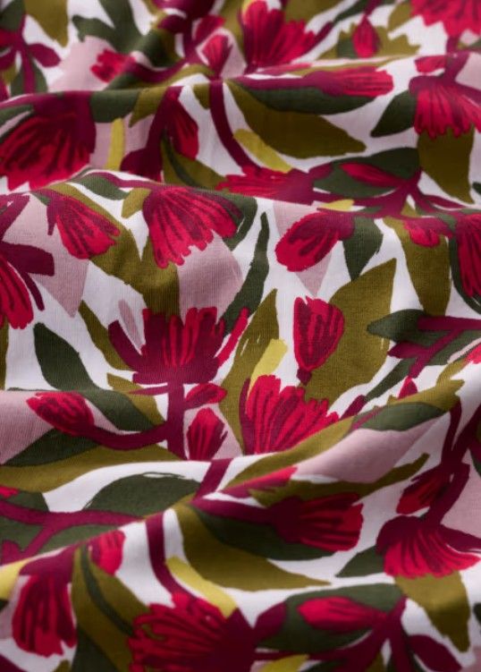 Veronica Dress Abstract Protea Chalk