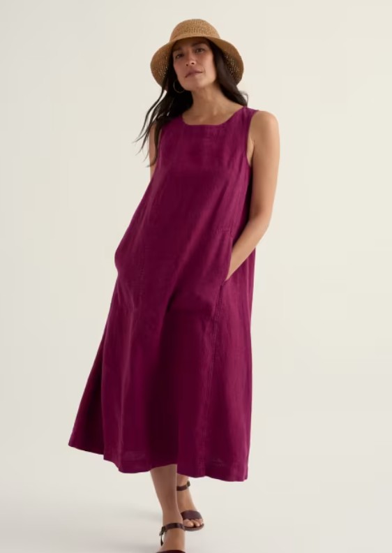 Cresting Wave Dress Dark Freesia