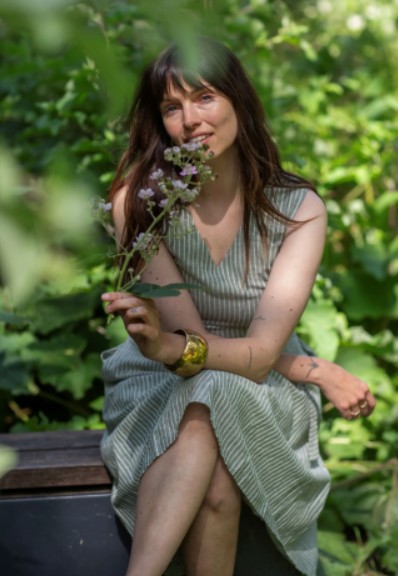 Donna Dress Linen Stripe Olive