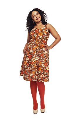 Maja Dress Kreativ Brun