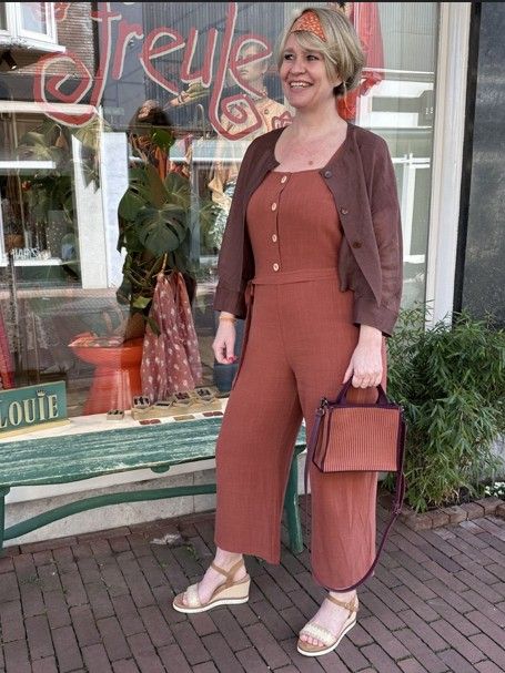 Birgit Jumpsuit Terracotta Linen