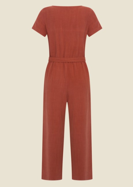 Birgit Jumpsuit Terracotta Linen