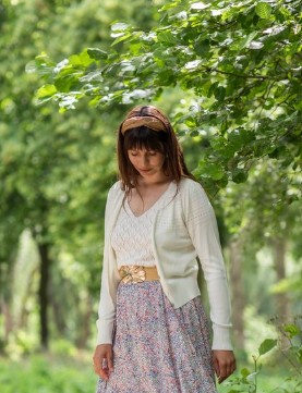 Lucia V Neck Cardigan Ecru