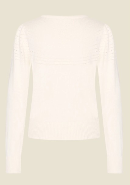 Lucia V Neck Cardigan Ecru