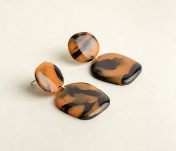 Earrings Nina Tortoise /  Amber