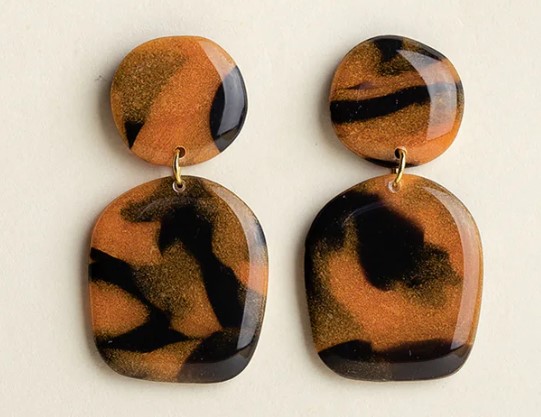 Earrings Nina Tortoise /  Amber