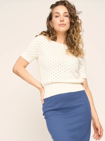 Ella Knit Top Ecru