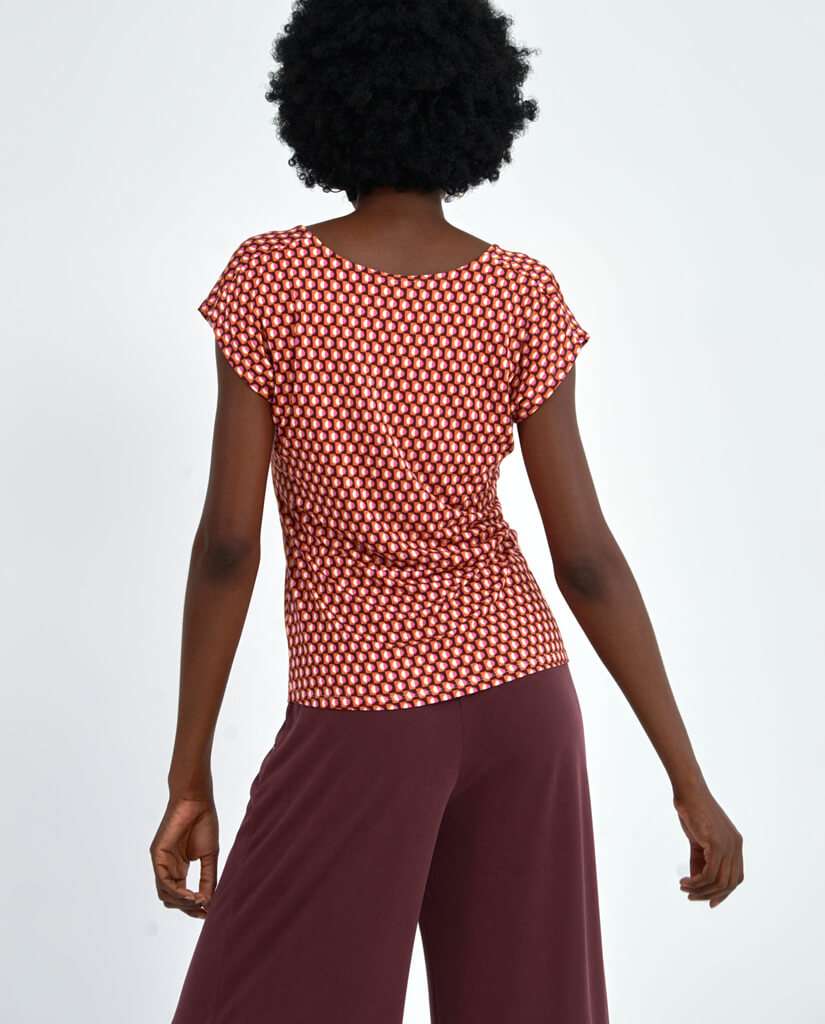 Short Sleeves V Line Neck T Shirt