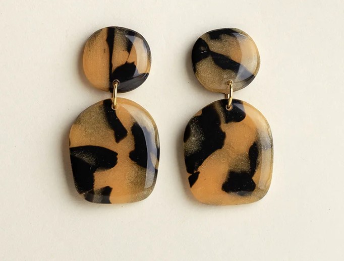 Earrings Nina Tortoise /  Sand