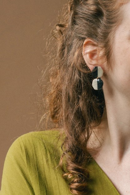 Earrings Ivy Anthracie / Ivory