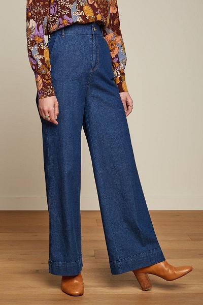 Lisa Pants Chambray Denim Blue