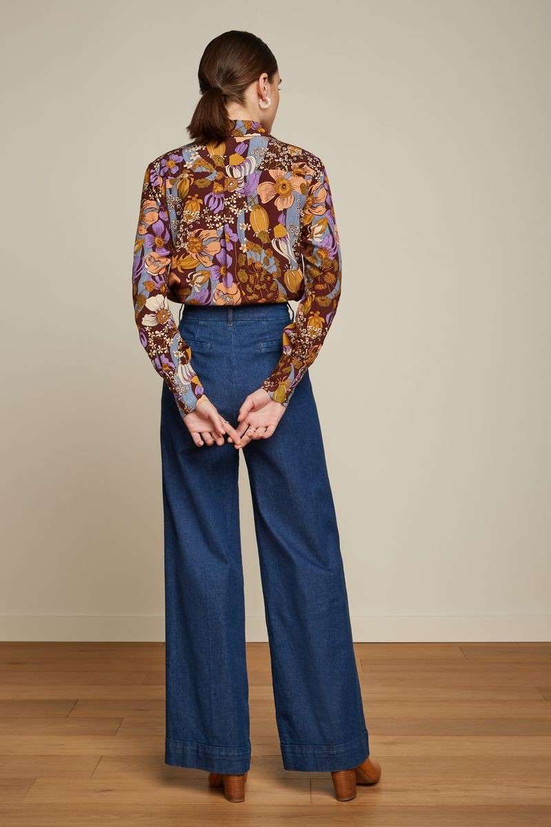 Lisa Pants Chambray Denim Blue