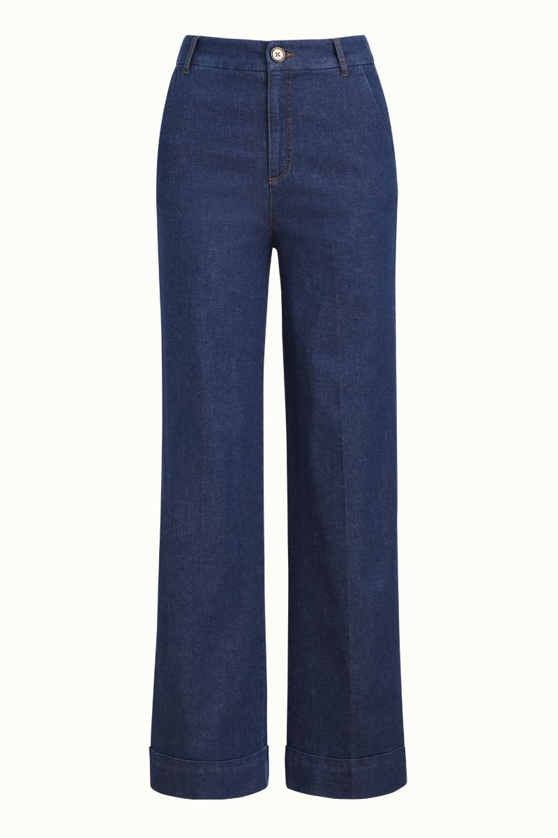 Lisa Pants Chambray Denim Blue