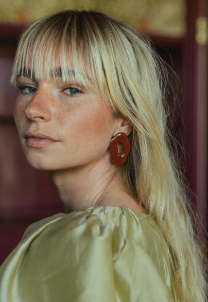 Earrings Faye Burgundy