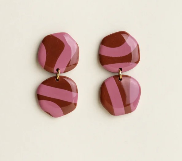 Earrings Doris Rose / Burgundy