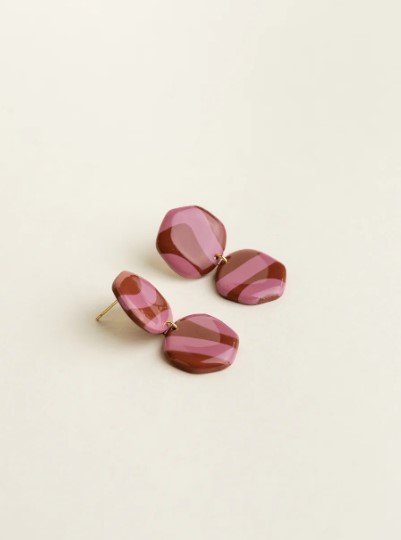 Earrings Doris Rose / Burgundy