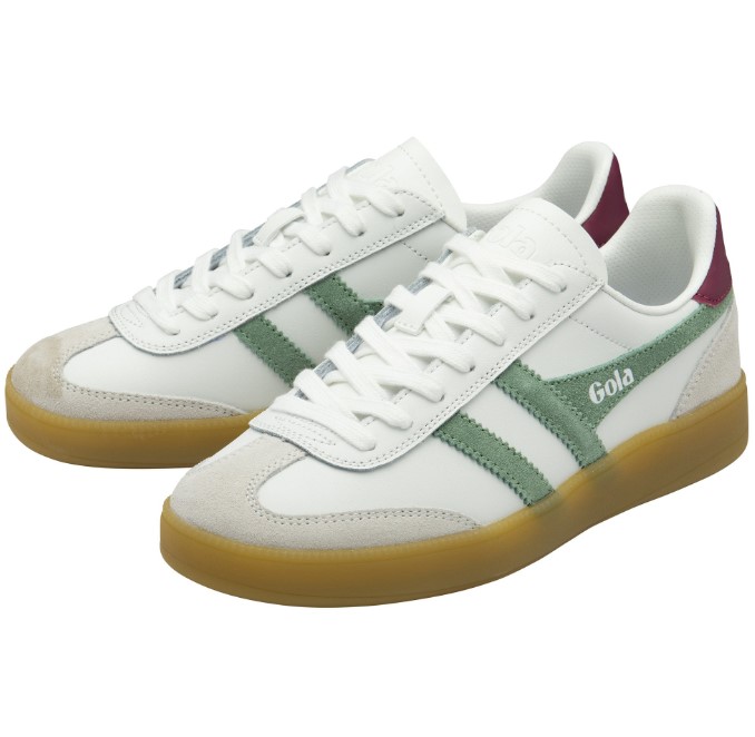 Gola Viper leather White Green Mist Cherise Gum