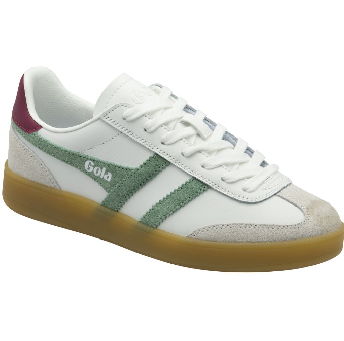 Gola Viper leather White Green Mist Cherise Gum