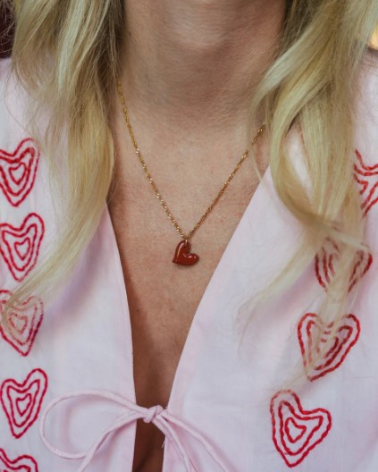 Necklace Jolie Red Gold