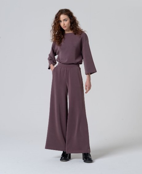 Wide Leg Pants Blueberry