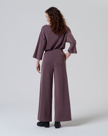 Wide Leg Pants Blueberry