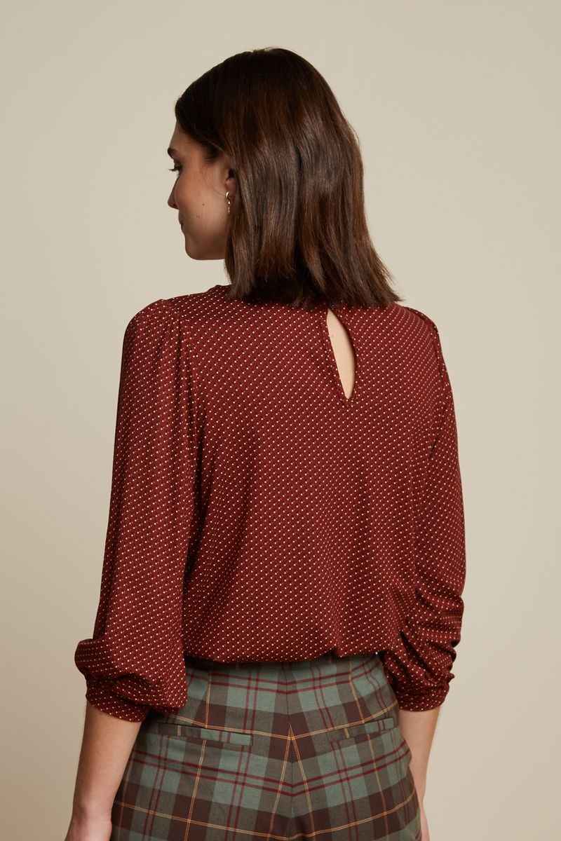 Luella Top Close-Up Brique Red