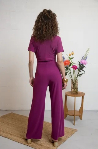 Emmylou Jumpsuit Framboise Diedier Crepe Roze