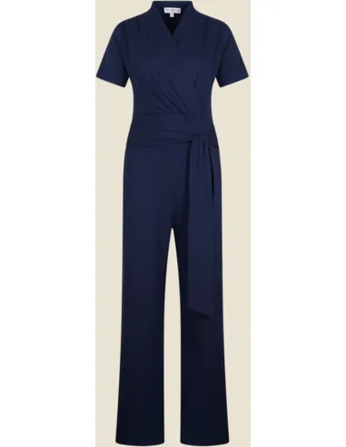 Emmylou Jumpsuit Navy Tricot De Luxe Blauw