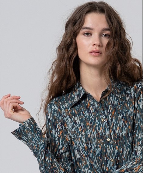 Shirt petrol Blue