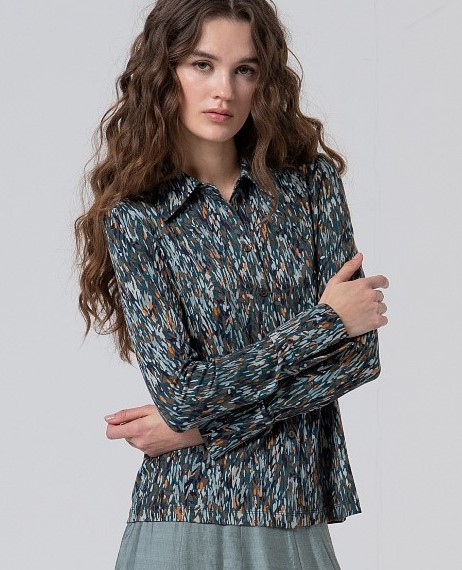 Shirt petrol Blue