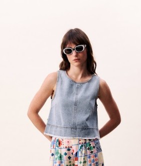 Top Aqualina Blue Jean