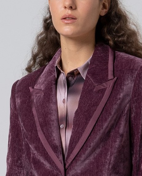 Blazer with printed Lining Bleuberry