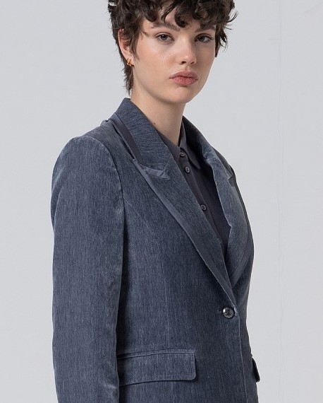 Blazer with printed Lining Grey