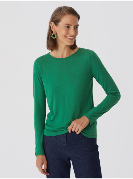 Wool Basic T Shirt Willow Green